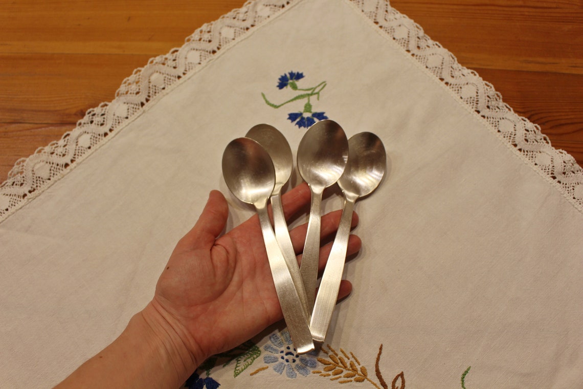 Silver Tablespoons Vintage German Silver Tablespoon Set of 4 Etsy