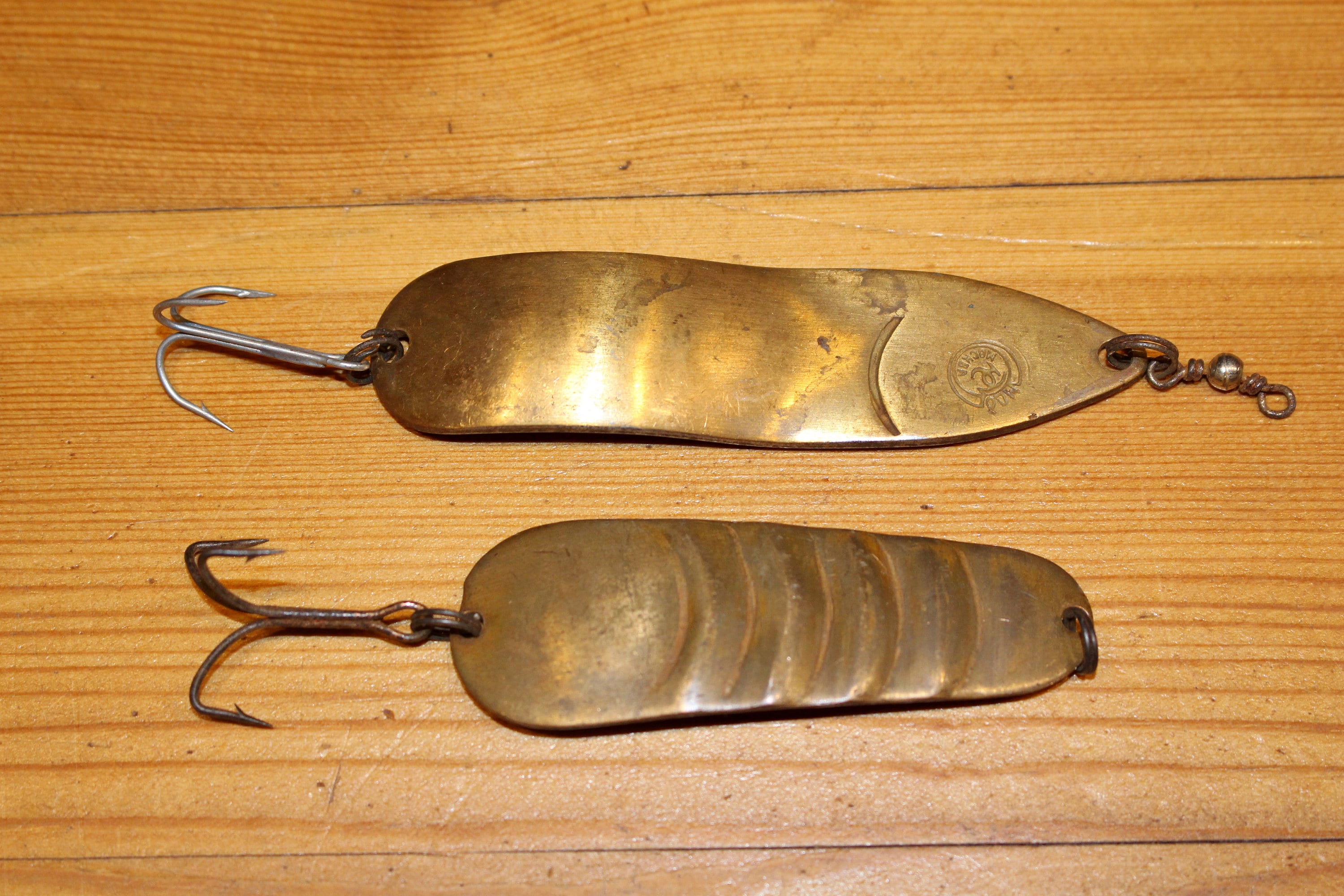 Vintage BRASS Fishing Lures MOSCOW Set of 2 Vintage Handmade Fishing Lures  Spoonbait Three Prong Fishing Lure Trolling Spoon Vintage Bait -  Hong  Kong