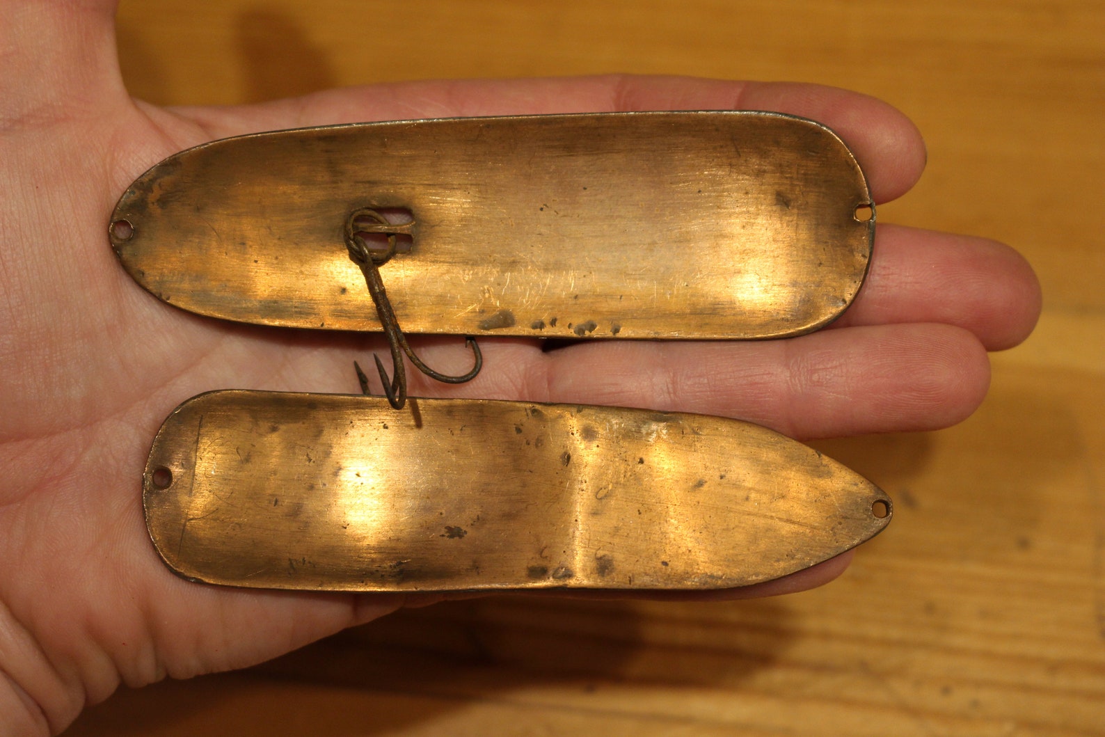Vintage BRASS Fishing Lures Set of 2 Vintage Handmade Fishing Etsy
