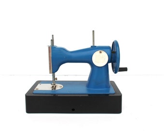 Kids sewing machine Soviet vintage kids sewing machine Childrens sewing machine Blue kids sewing machine working order
