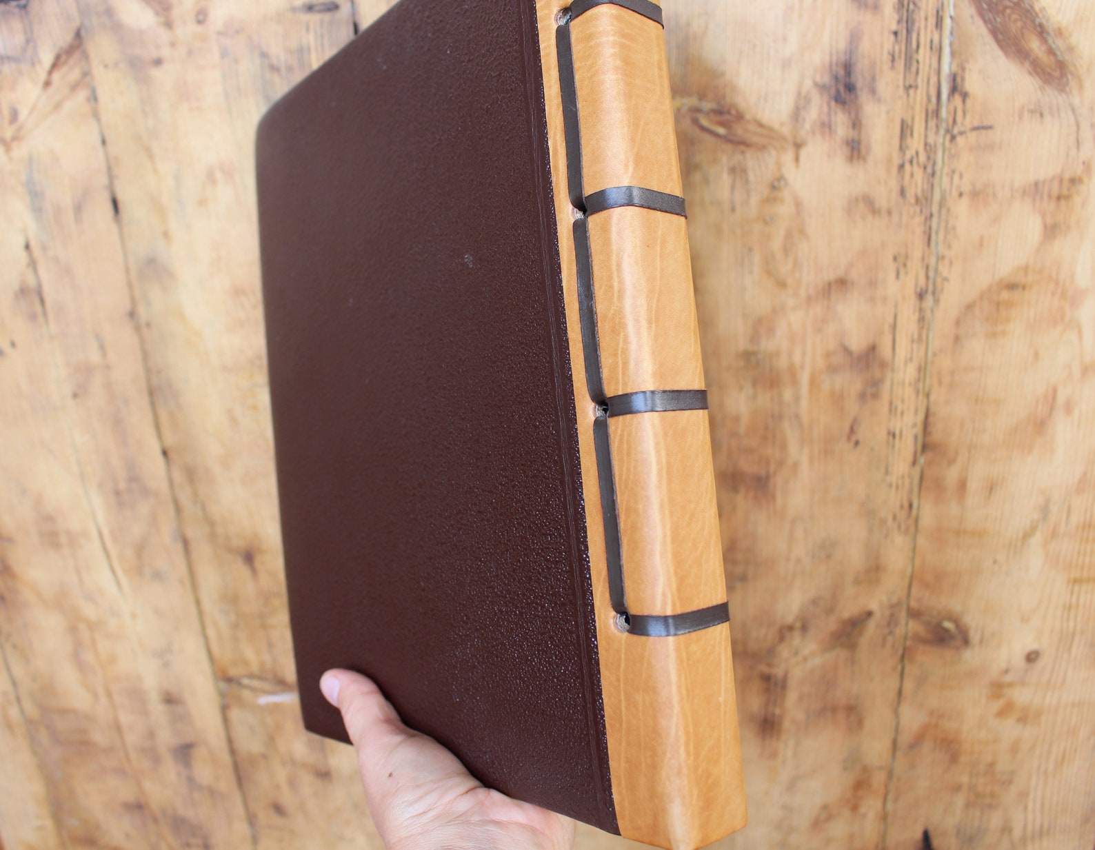 NOS Vintage viking ship Photo album Handmade genuine leather Etsy