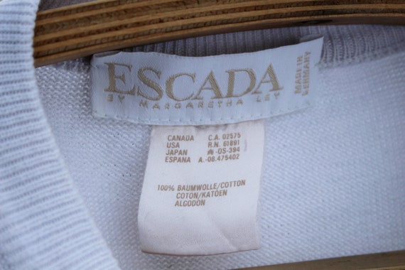 80s Escada by Margaretha Ley Sweater Jumper Butte… - image 5