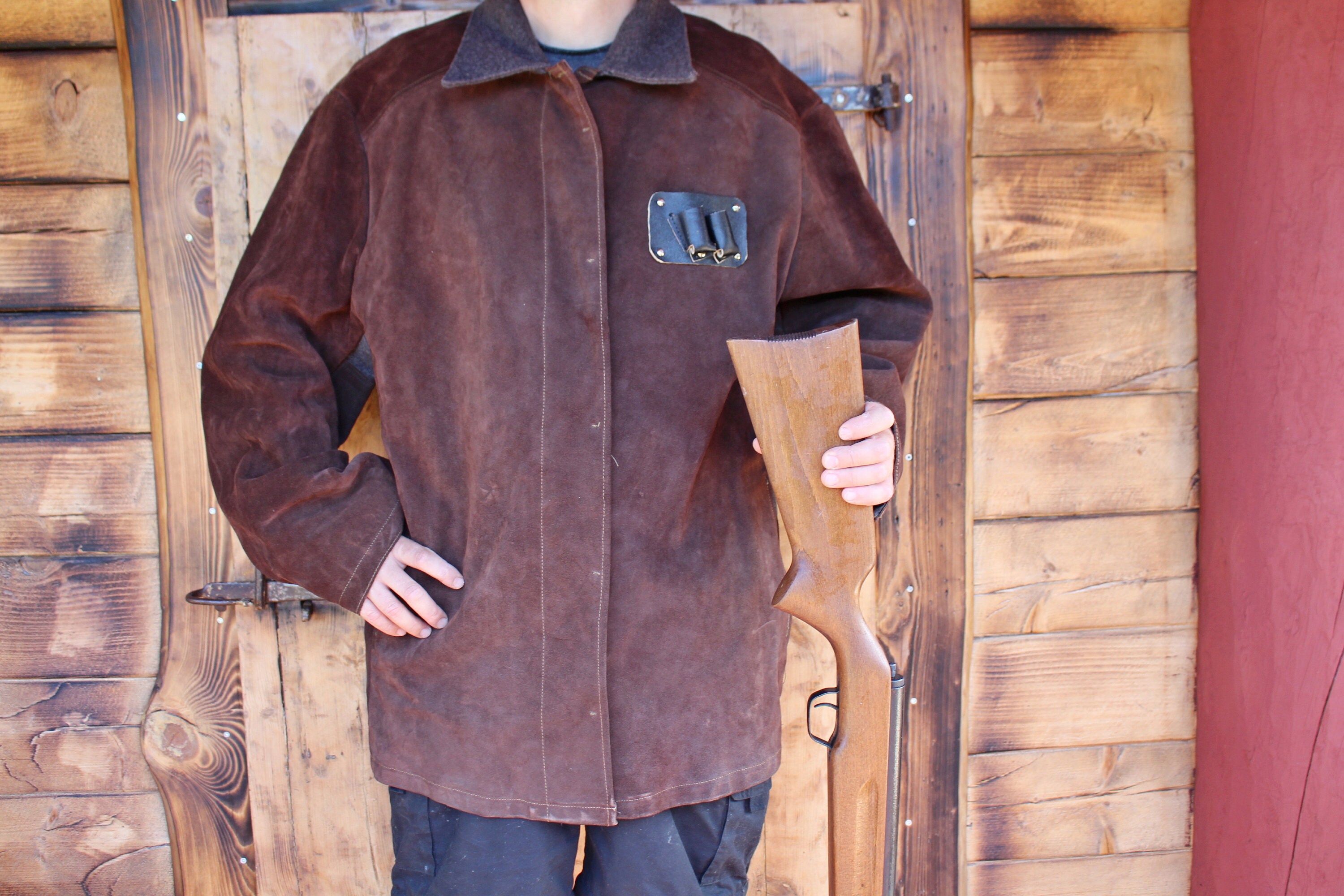 Soviet Vintage LEATHER HUNTING Jacket 
