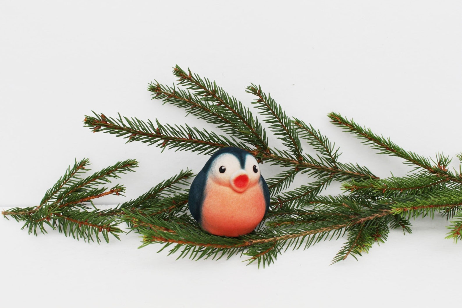 Bullfinch Soviet Vintage Soft Toy Bird Vintage Unused Home Decor Gift