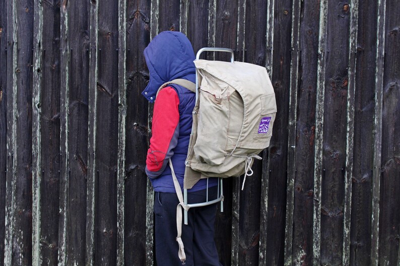 Soviet vintage backpack Ermak External frame backpack Yermak Etsy