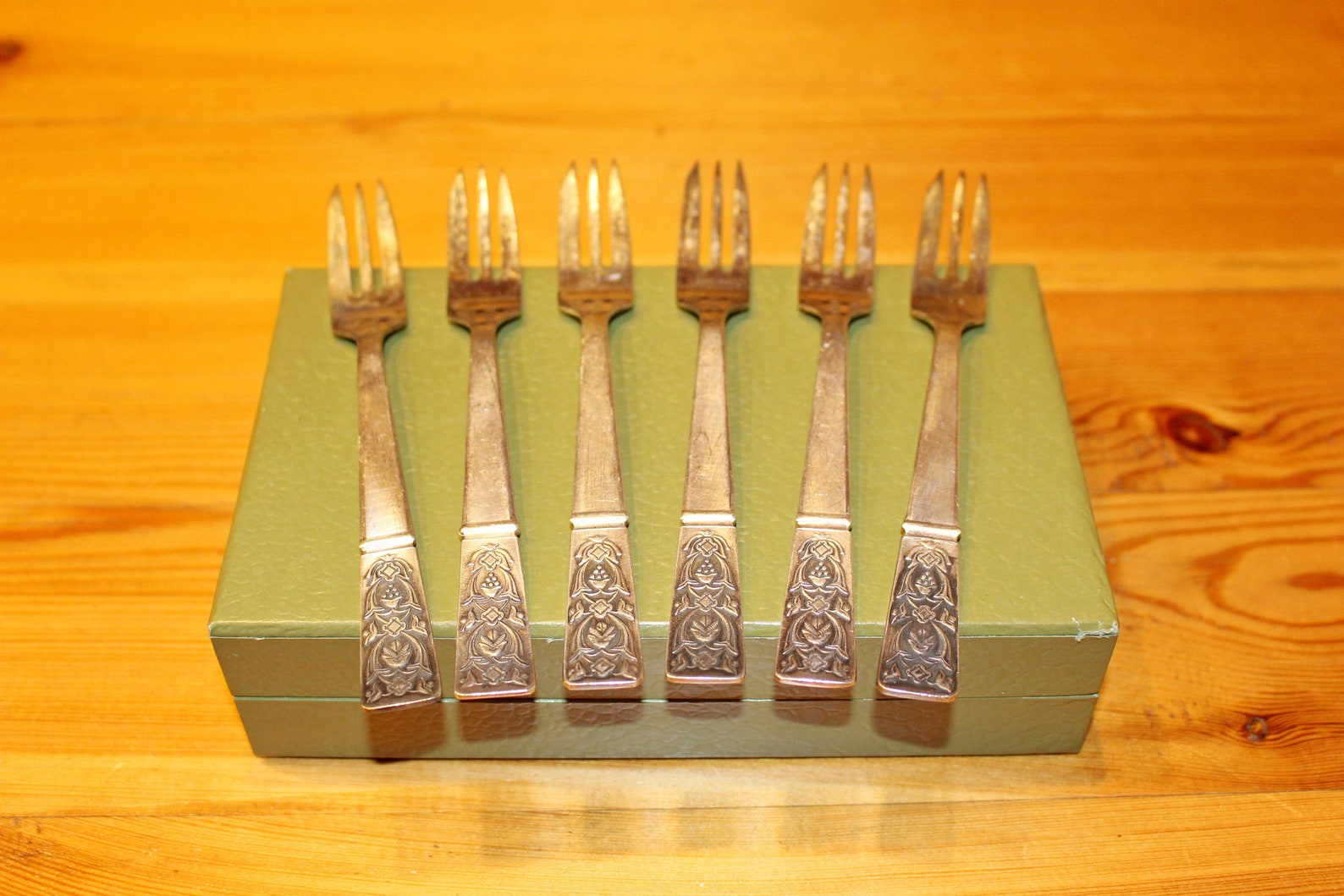 Vintage Dessert Forks Melchior Cake Forks German Silver Forks Etsy