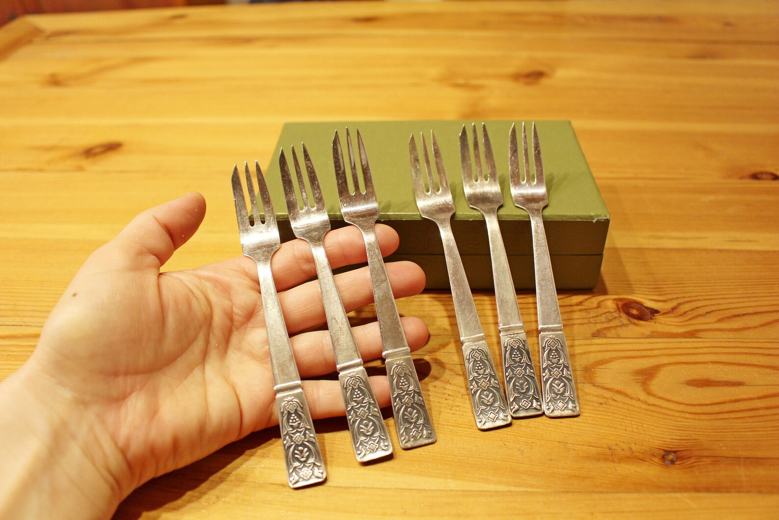 Vintage Dessert Forks Melchior Cake Forks German Silver Forks Etsy