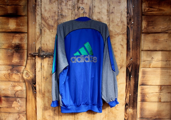 Adidas hombres sudadera TALLA 90s Adidas - Etsy España