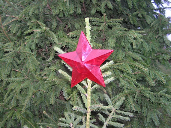 Christmas Tree Top Vintage Christmas Tree Star Tree Topper Soviet