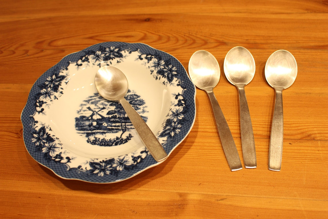 Silver Tablespoons Vintage German Silver Tablespoon Set of 4 Etsy