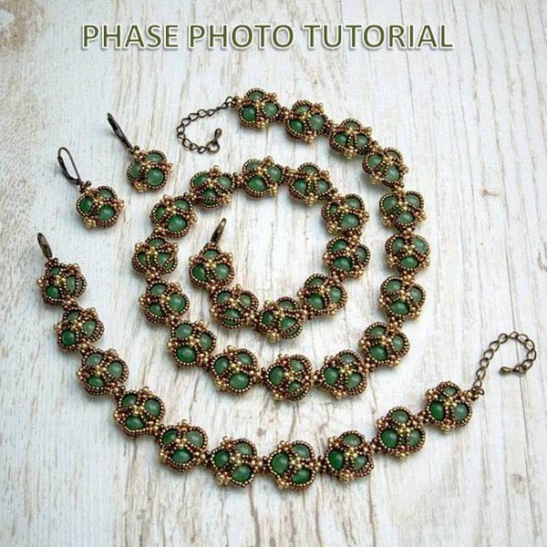 PATTERN of the vintage jade jewellery set - TUTORIAL