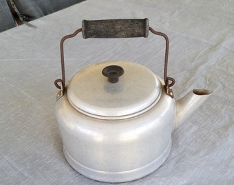 french Aluminium Kettle Vintage Kettle Military Camping