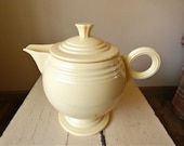 Fiesta Ware Insulated Plastic Thermal Teapot Yellow Homer Laughlin Rare Vintage Carafe