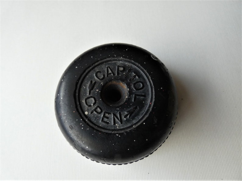 Vintage Capitol Radiator Knob Black Bakelite Steam Radiator Regulator Steampunk Altered Art Supply Open Close