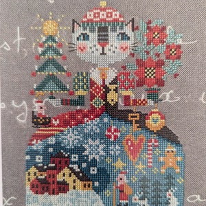 Christmas Cat by Barbara Ana Designs - Cross Stitch Pattern