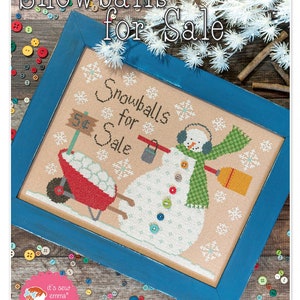 Lori Holt - Snowballs for Sale Cross Stitch Pattern Ulotka - ISE-449