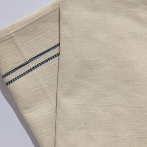 Tea Towels with Navy Double Stripe - Dunroven House