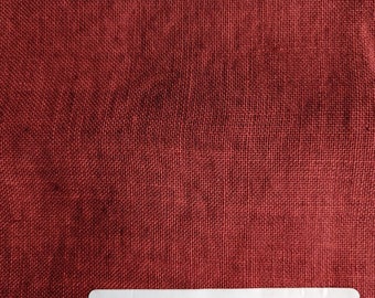 Aztec Red Weeks Dye Works 32 or 36 Count Linen - 13&quot; x 18&quot;