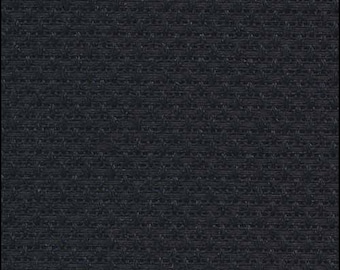 May include: Black fabric with a textured, woven pattern. The fabric has a subtle sheen and a slightly rough feel.