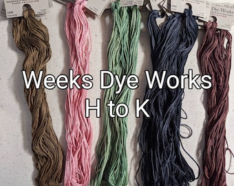 Weeks Dye Works - Hand Over Dyed Floss Collection - H's to K's