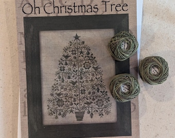 Oh Christmas Tree - Bonnie Sullivan of All Through the Night - Cross Stitch Pattern with Valdani Thread