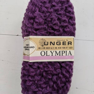 10 skeins Vintage Unger Olympia Wool/Acrylic Yarn - Eggplant Color - Made in Belgium