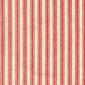 Red Ticking Tea Towel - Dunroven House - 20&quot; x 28.5&quot;