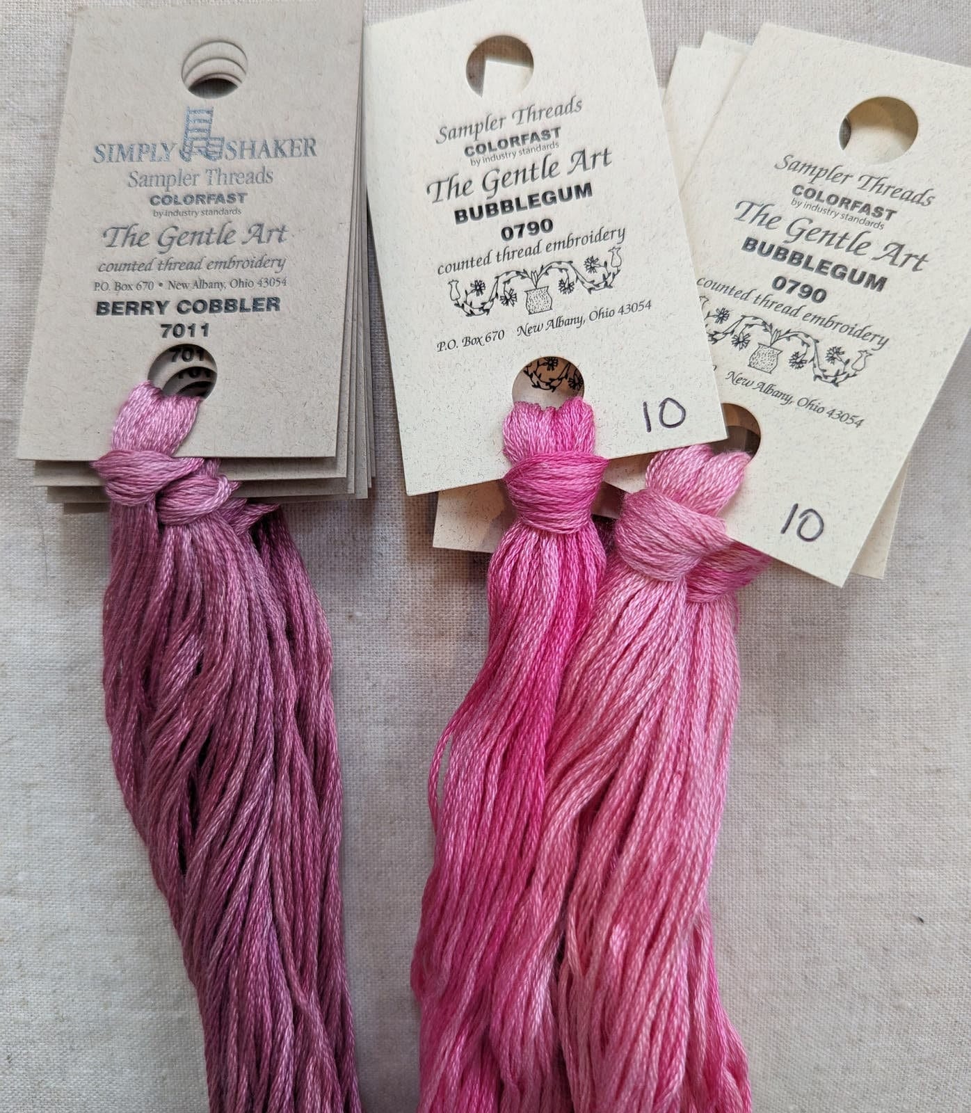 The Gentle Art - Sampler and Simply Shaker Threads - Hand and Over Dyed ...
