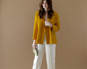 Vintage Turmeric Wool Blazer