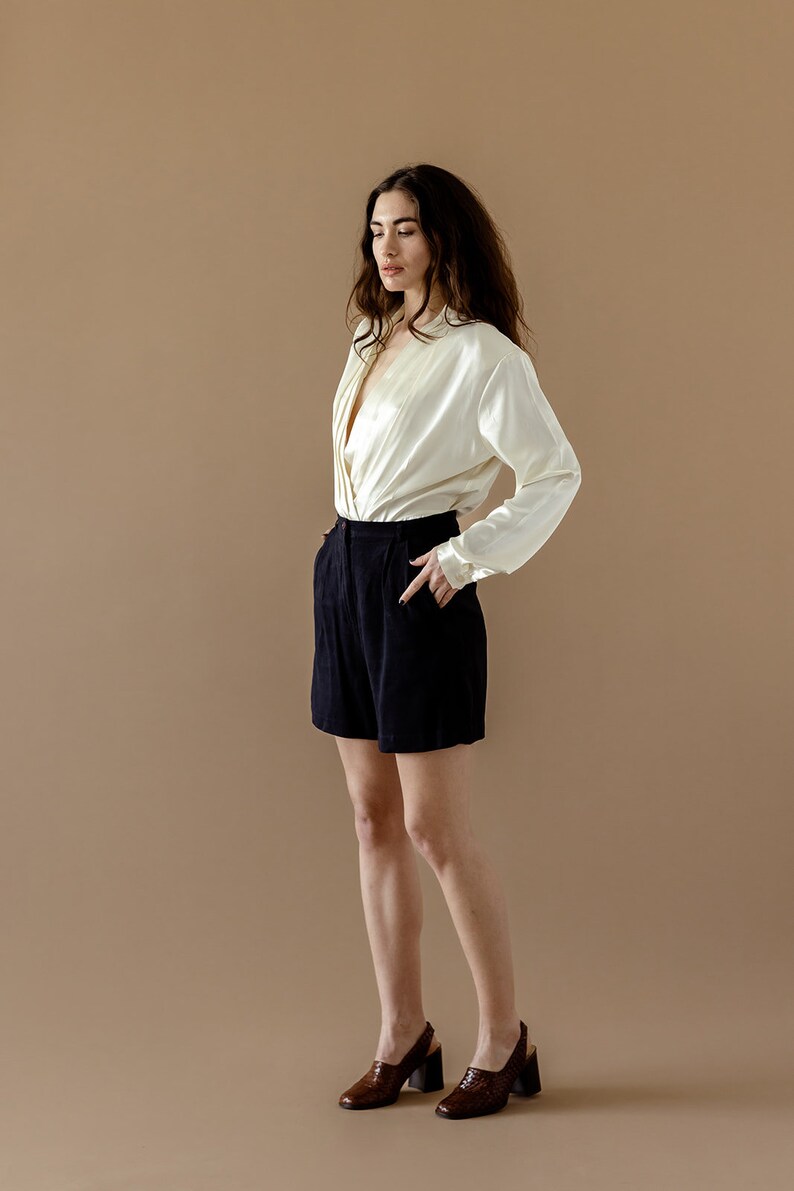 Vintage Midnight Pleated Bermuda Shorts image 3