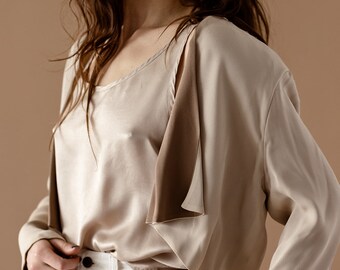 Vintage Liquid Silk Taupe Tank