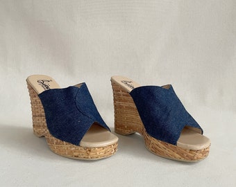 Wicker Wedge Heels - Etsy