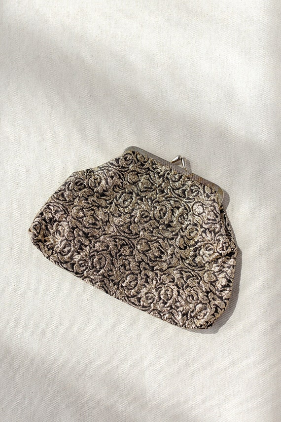 Vintage black clutch gold Gem