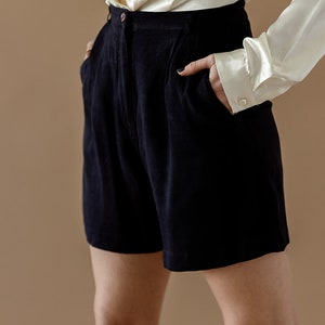 Vintage Midnight Pleated Bermuda Shorts image 2