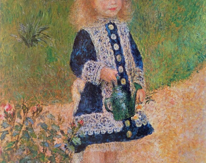 Girl With Watering Can Pierre Auguste Renoir French Etsy