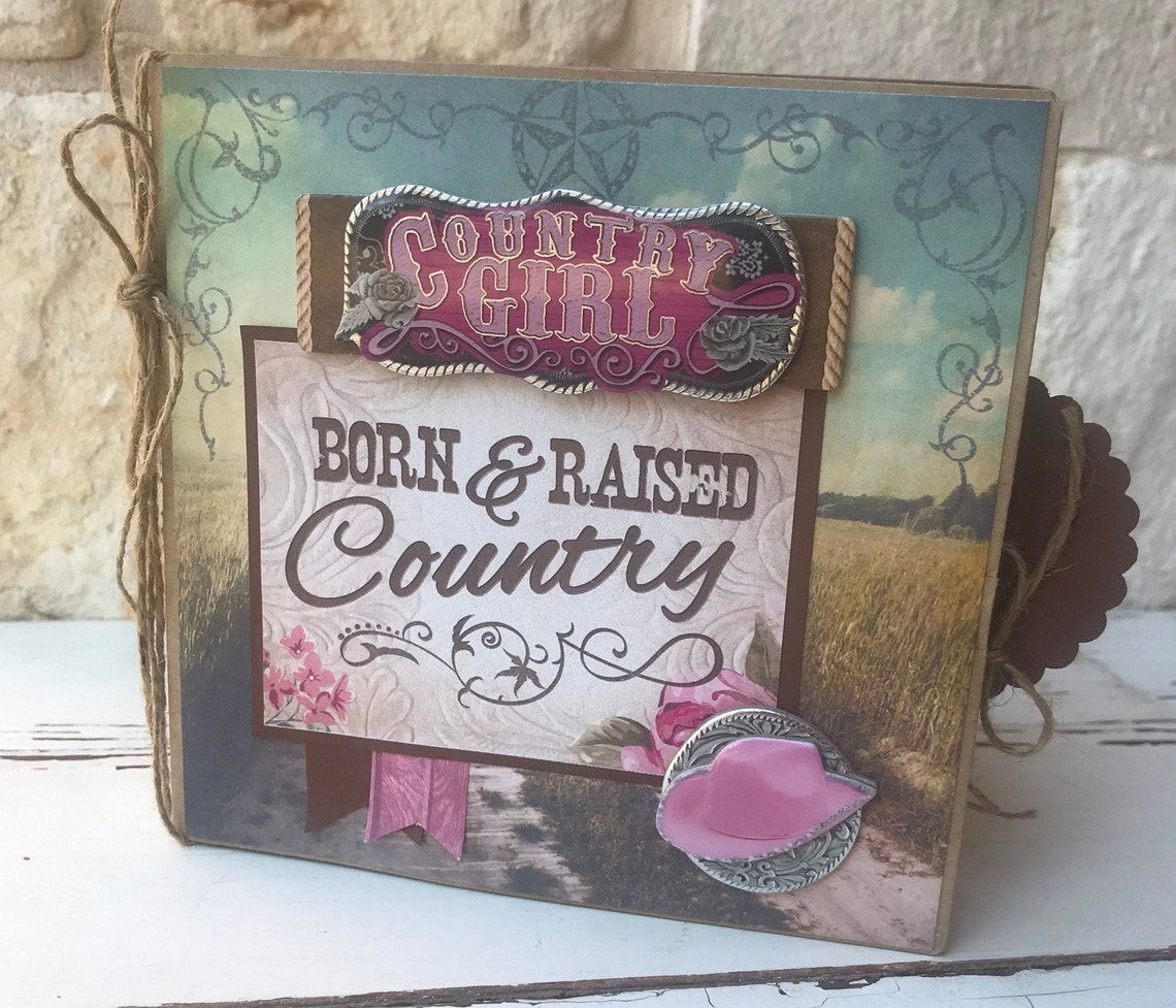 Country Girl Girlfriend Self Gift Scrapbook Photo Album Gift Etsy