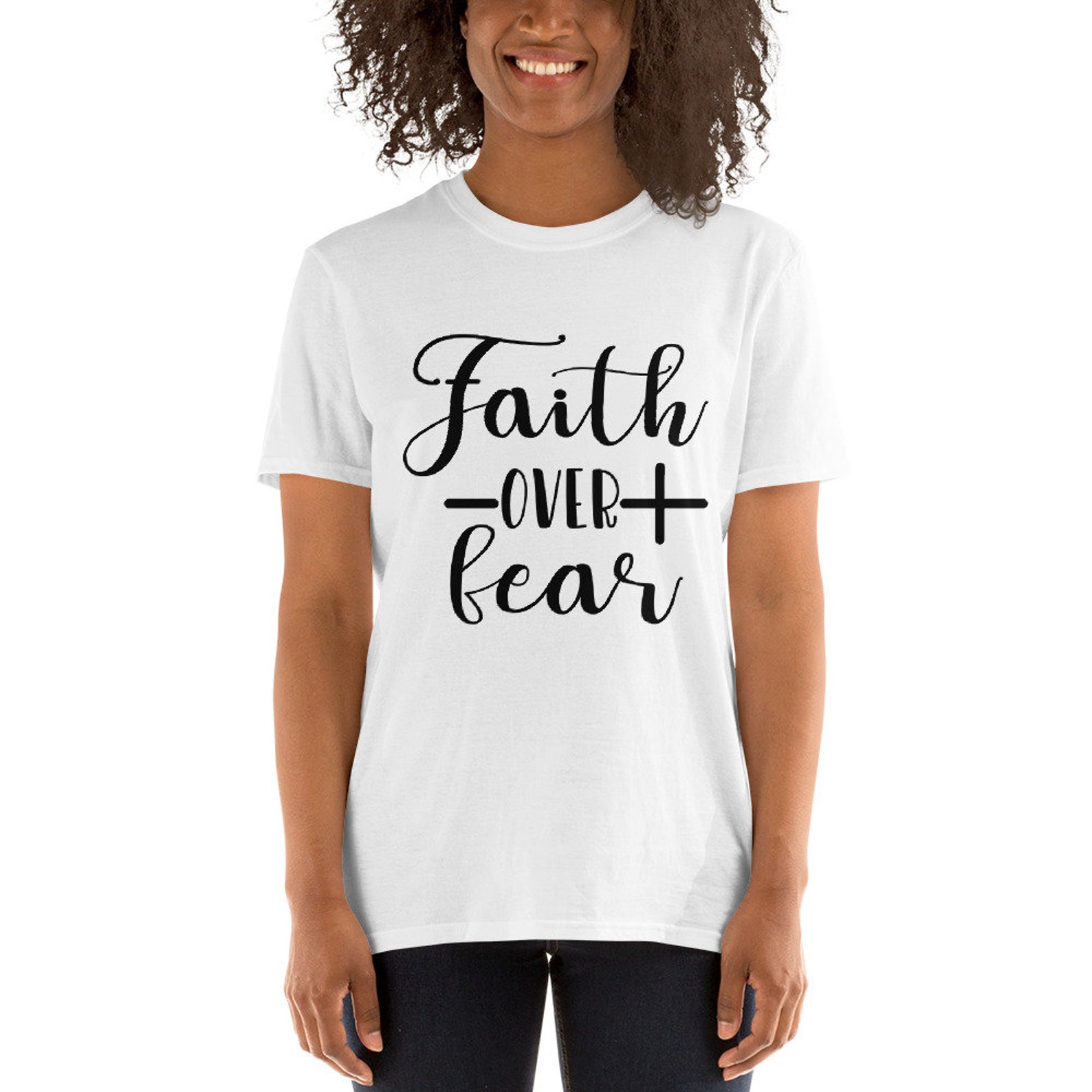 Faith Over Fear Shirt Ladies T-shirt Women's Graphic Tees - Etsy India