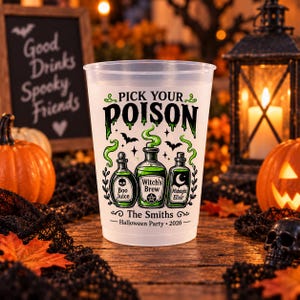 Välj din giftfrostade kopp, personlig Halloweenfestgåva, personlig häxmugg