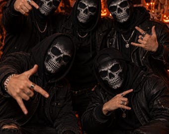 Realistic Skull Balaclava Mask, Creepy Halloween Costume, Skeleton Face Cover