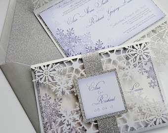 Winter Wedding Invitations Etsy
