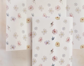 Dainty Wildflower Vellum Gate – Wedding & Event Invitations - Pack of 10 vellum wraps - Vellum Design No. 210