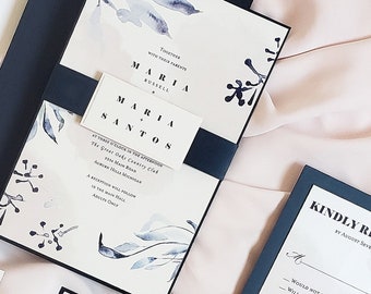 watercolor wedding invitation etsy