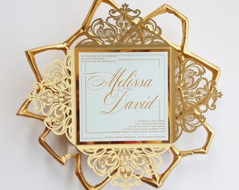 elegant wedding invitations etsy
