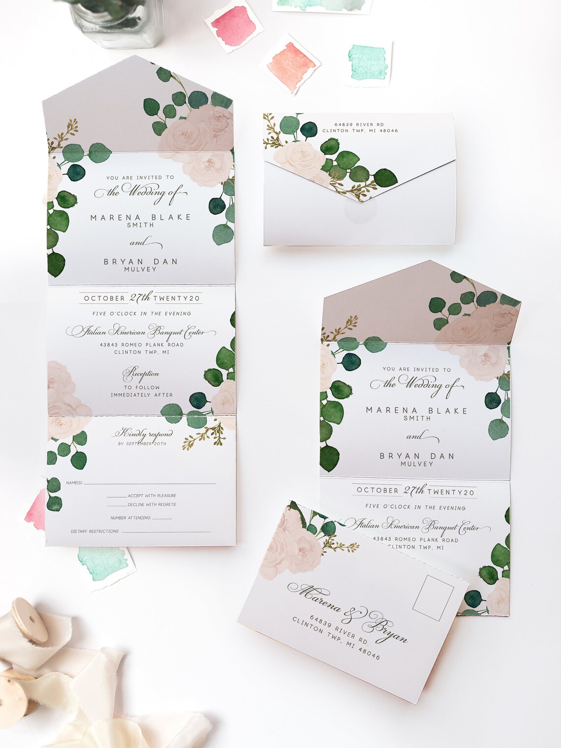 Seal and Send Wedding Invitation Card Affordable Wedding Etsy