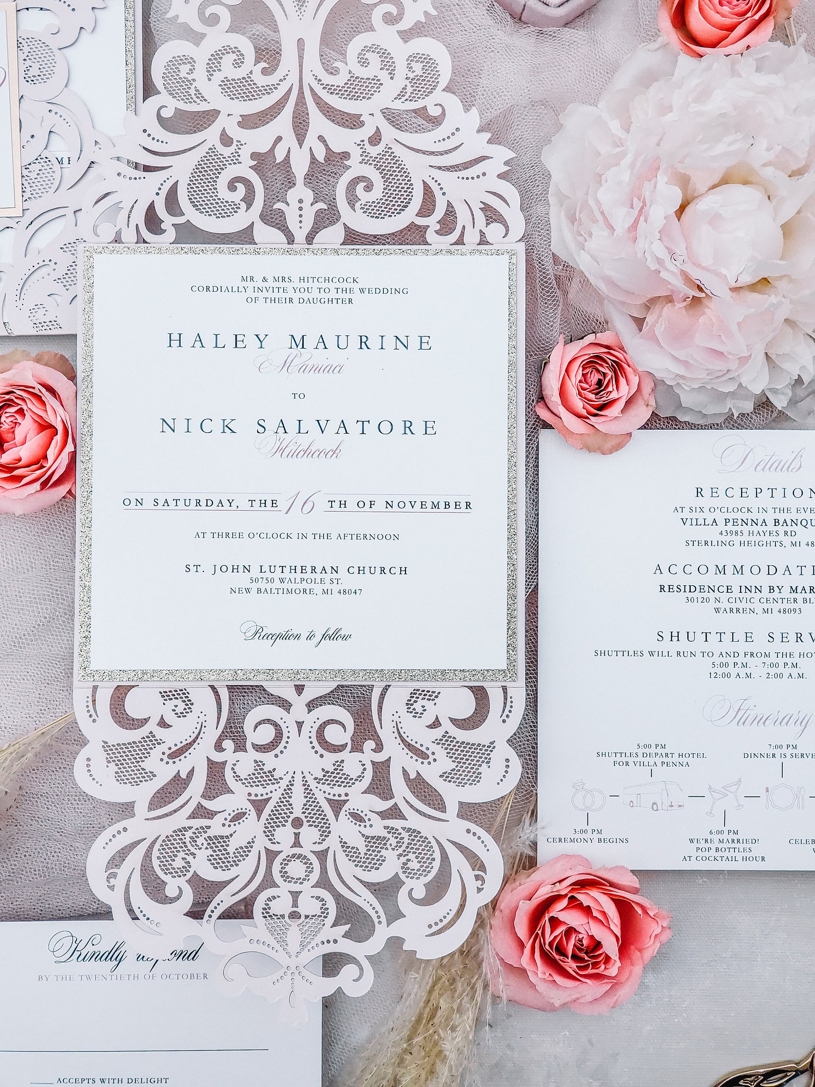 Custom Blush Laser Cut Wedding Invitations Blush Laser Cut Etsy Australia