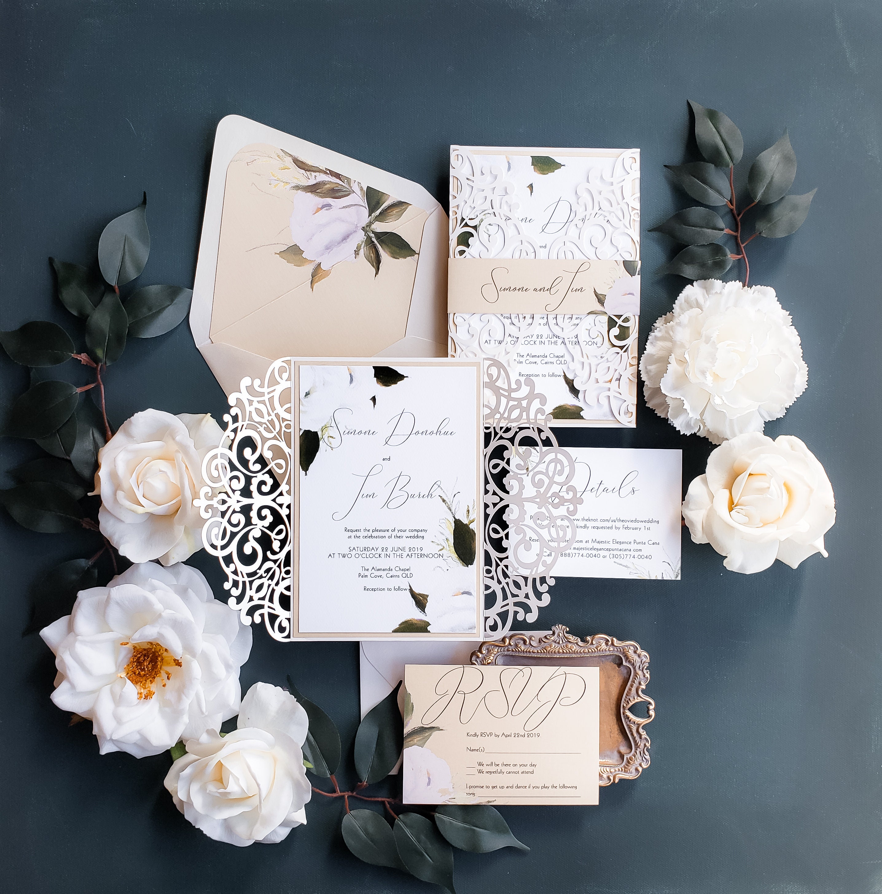 Rustic Elegant Wedding Invitations