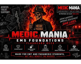 Tarjetas didácticas de Fundamentos de Servicios Médicos de Emergencia de Medic Mania