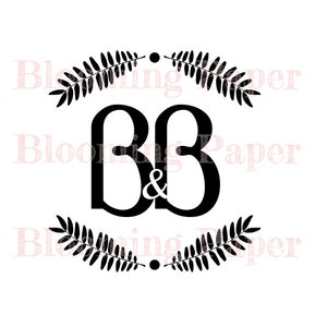 Vector de monograma personalizable, diseño de monograma personalizado, archivo digital