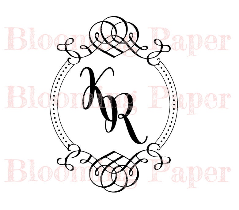 Customizable Monogram Vector, Custom Monogram Design, Digital File - Etsy