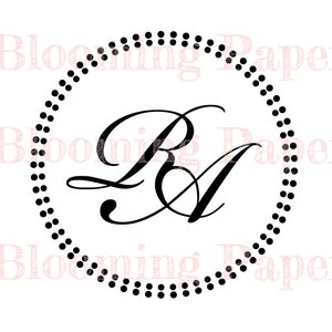 Vector de monograma personalizable, diseño de monograma personalizado, archivo digital